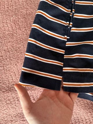 Shorts altos Stradivarius Rayas Marino Talla XXS