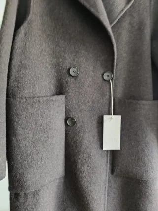 Abrigo cruzado lana Zara marrón