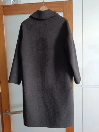 Abrigo cruzado lana Zara marrón