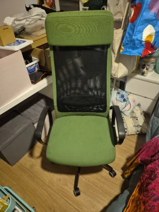 Silla de oficina verde Ikea Marcus