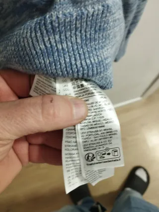 Jersey Levi's punto azul y gris Talla S