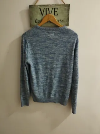 Jersey Levi's punto azul y gris Talla S