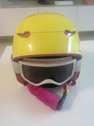 Casco de esquí infantil amarillo
