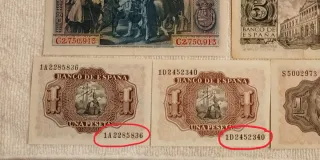 Colección de billetes de peseta