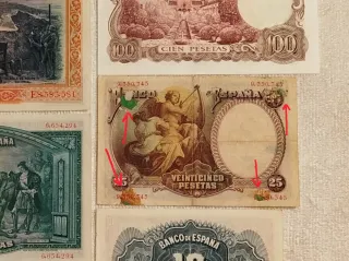 Colección de billetes de peseta