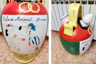 BOTIJO GIGANTE DE CERÁMICA  TALAVERA DE LA REINA