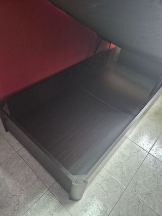 Cama canapé madera y colchón