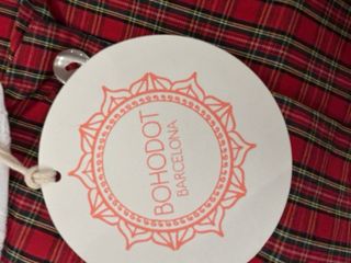 Pijama Bohodot cuadros rojo talla M