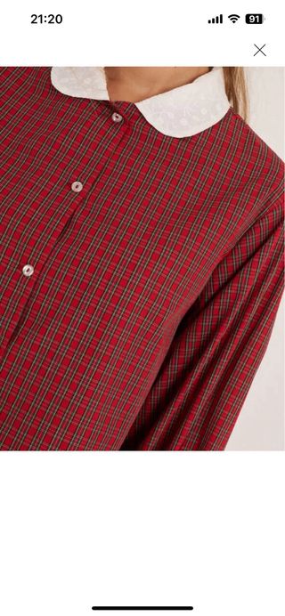 Pijama Bohodot cuadros rojo talla M