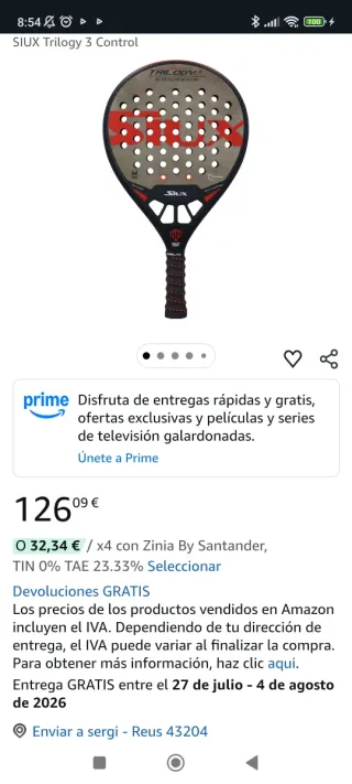 Pala Padel Siux Trilogy 3 Control