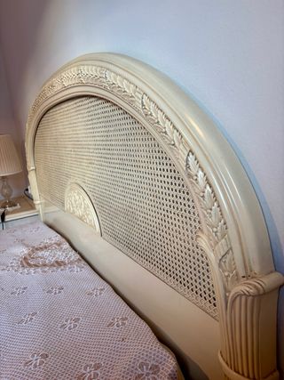 Lote habitación : Cama doble, tocador y 2 mesitas