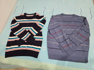 2 Jerséis Rayas Chico Azul Multicolor