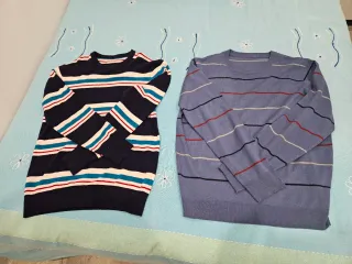 2 Jerséis Rayas Chico Azul Multicolor