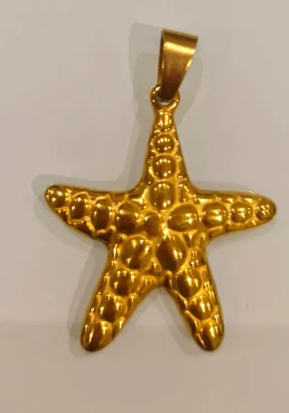 Colgante Estrella Acero Quirúrgico Dorado