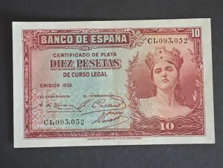 2 Billetes Antiguos República Española