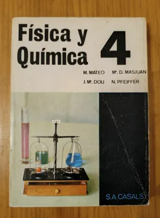 Libro física y quimica escolar antiguo