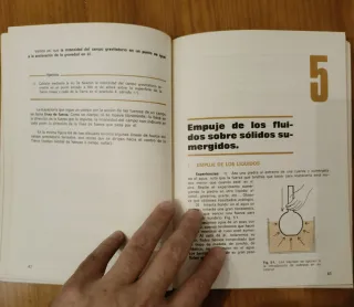 Libro física y quimica escolar antiguo
