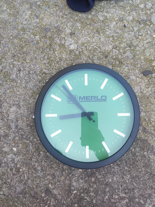 Reloj de Pared Merlo Negro y Verde