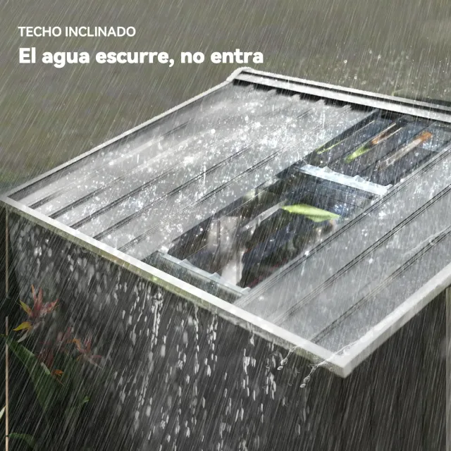 Caseta Jardín Metálica 213x130x185 cm