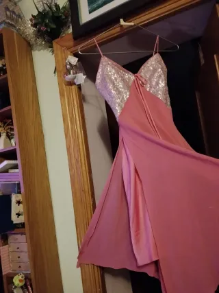 Vestido Hada Lentejuelas Rosa Talla 38