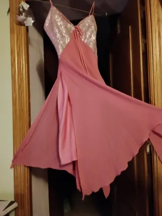 Vestido Hada Lentejuelas Rosa Talla 38