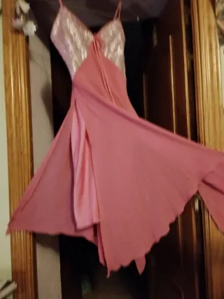 Vestido Hada Lentejuelas Rosa Talla 38