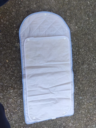 Cambiador portátil tela cuadros azul