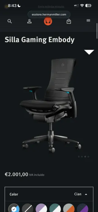 Silla Herman Miller Embody