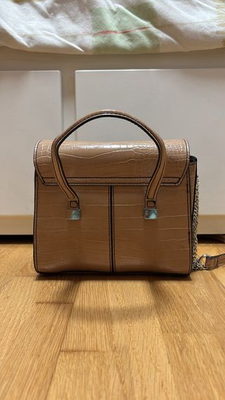 Bolso Zara Camel Efecto Cocodrilo