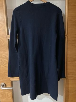 Vestido Zara azul botones dorados talla M