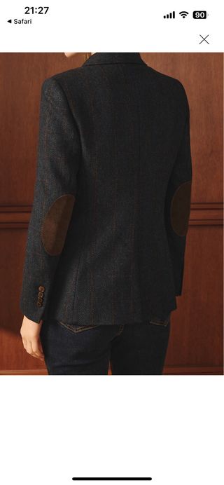 Chaqueta Lloyds Lana Cuadros Azul Talla S