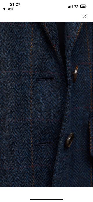 Chaqueta Lloyds Lana Cuadros Azul Talla S