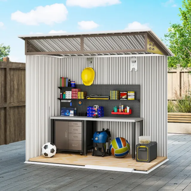 Caseta Jardín Metálica Puerta Corredera Ven