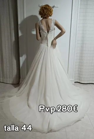 Vestido de Novia Blanco natural Talla 44
