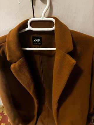Abrigo marrón Zara Talla L