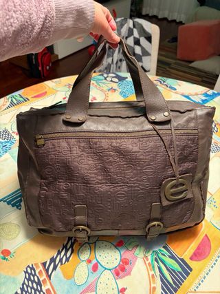 Borsa Entrà marrone in pelle