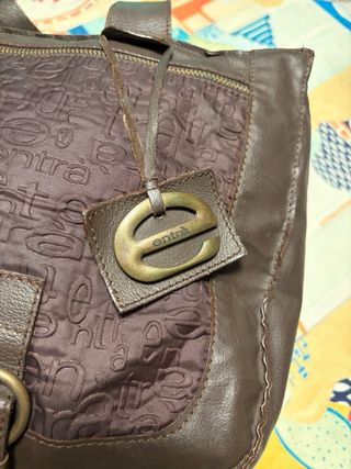 Borsa Entrà marrone in pelle