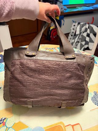 Borsa Entrà marrone in pelle