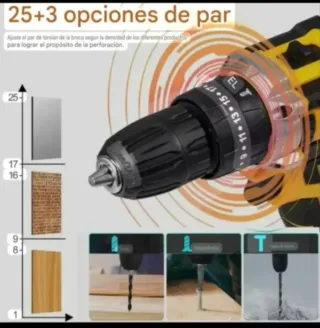 Taladro Atornillador Recargable (2 Baterías)