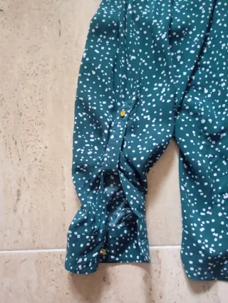 Blusa mujer manga larga verde talla L