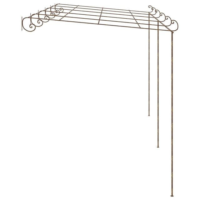 Pérgola Jardín Hierro Marrón 6x3x2.5m