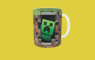 2 Tazas cerámica Dragon Ball Z Goku y Minecraft