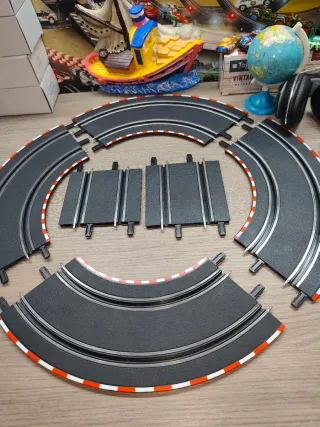 Carrera Go 1:43 lote 4 curvas R1/90° y 2 rectas