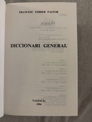 Diccionari general