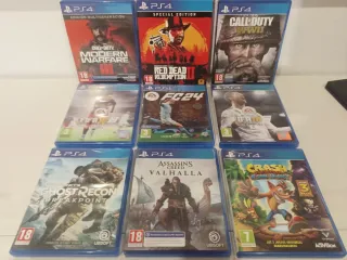 Playstation 4 500 GB Negra + 2 mandos + 9 juegos