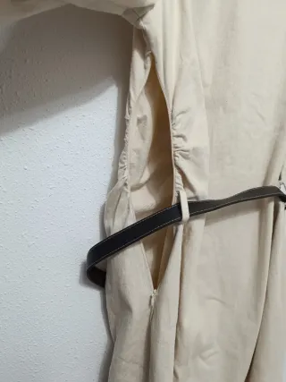 Vestido midi camisero con cinturón Zara Talla XL