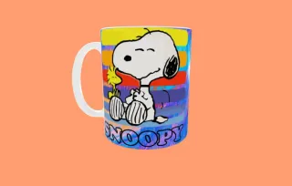2 Tazas Snoopy Corazón Cerámica