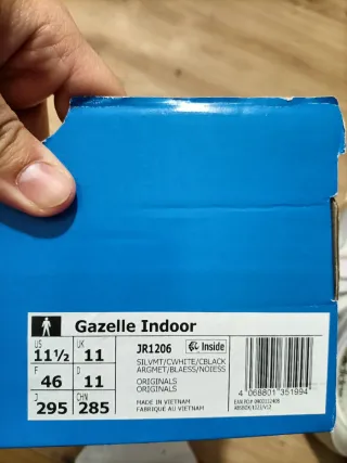 T46 Adidas Gazelle Plateadas