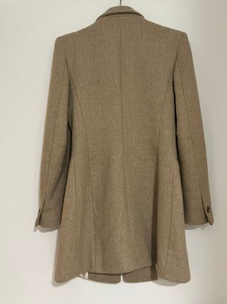 Abrigo Zara Lana Beige con Hombreras