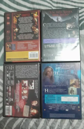 4 Películas DVD Terror/Suspense (Español)